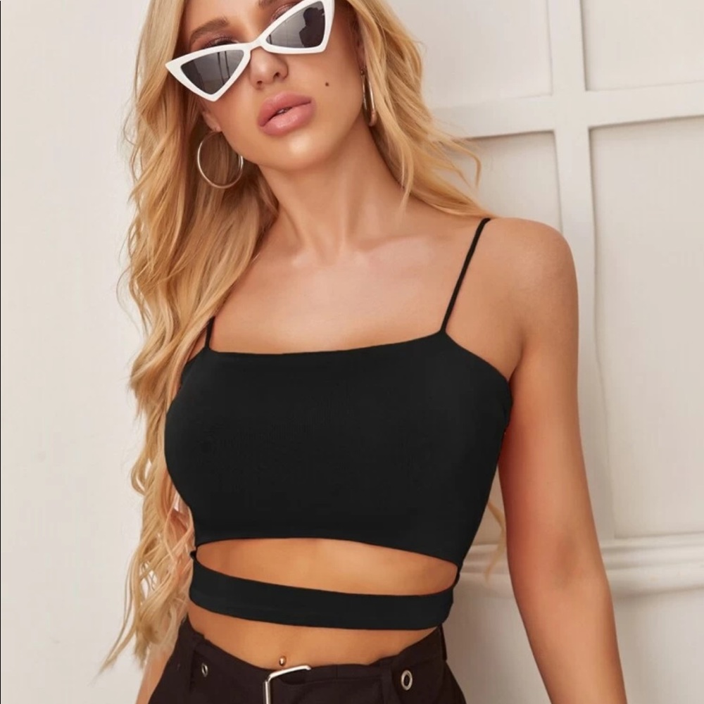 NWOT Cut Out Cropped Cami Top